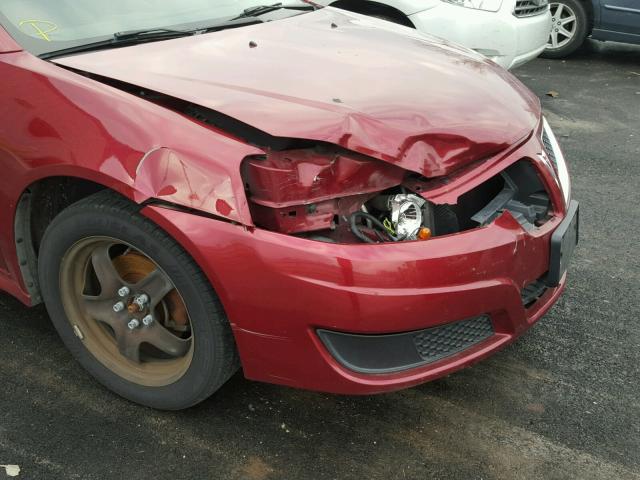 1G2ZA5E01A4130135 - 2010 PONTIAC G6 RED photo 9