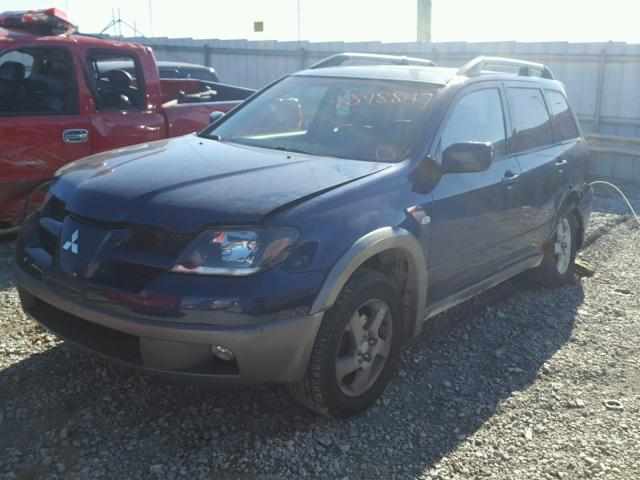 JA4LZ41G53U050552 - 2003 MITSUBISHI OUTLANDER BLUE photo 2