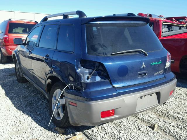 JA4LZ41G53U050552 - 2003 MITSUBISHI OUTLANDER BLUE photo 3