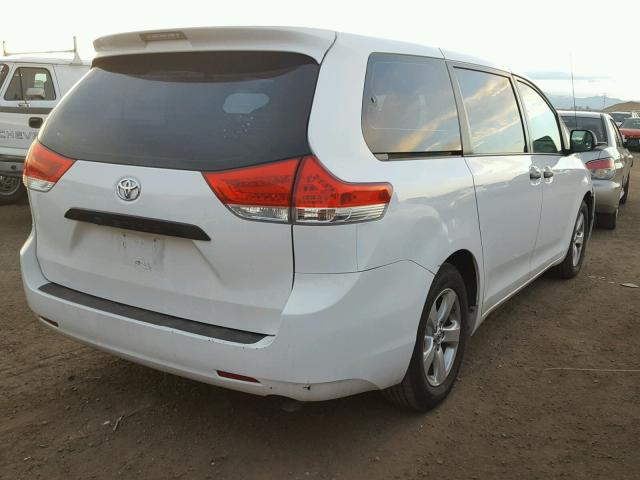 5TDZK3DC7DS338165 - 2013 TOYOTA SIENNA BAS WHITE photo 4