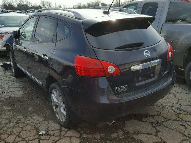 JN8AS5MV7BW312452 - 2011 NISSAN ROGUE S BLACK photo 3