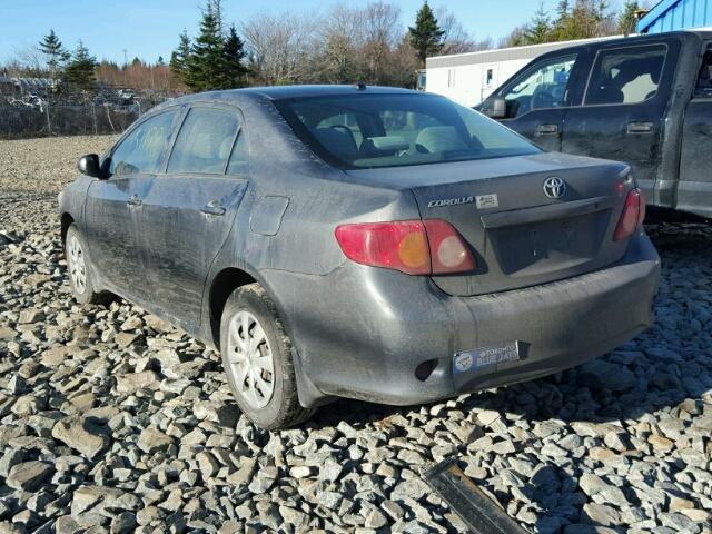 2T1BU4EE4AC366110 - 2010 TOYOTA COROLLA BA GRAY photo 3