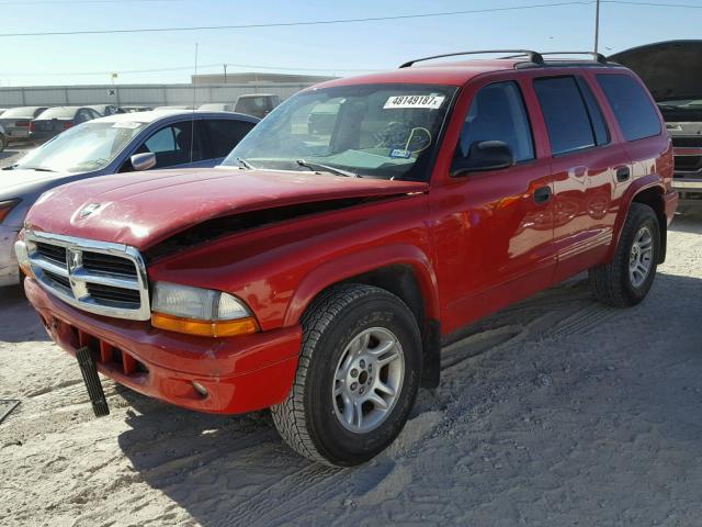 1D4HR48Z23F543406 - 2003 DODGE DURANGO SL RED photo 2