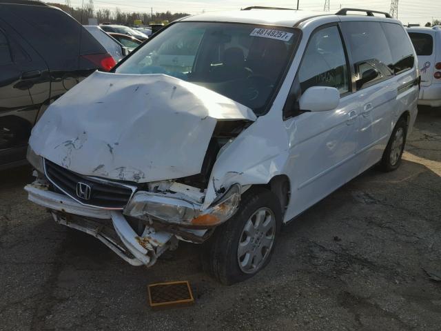 5FNRL18634B026628 - 2004 HONDA ODYSSEY EX WHITE photo 2