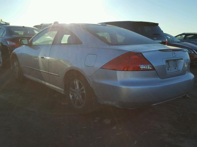 1HGCM72667A011053 - 2007 HONDA ACCORD EX SILVER photo 3