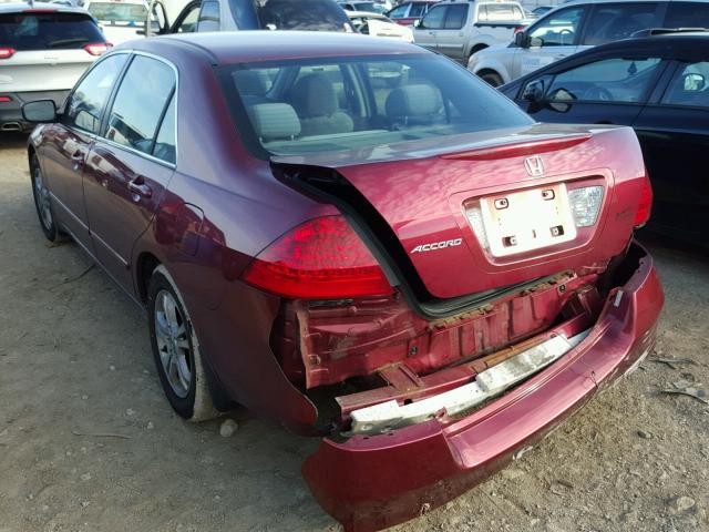 1HGCM56356A082537 - 2006 HONDA ACCORD SE RED photo 3