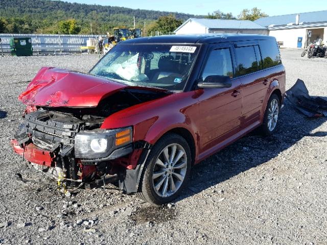 2FMHK6DT4CBD09845 - 2012 FORD FLEX LIMIT RED photo 2