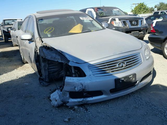 JNKBV61E38M216757 - 2008 INFINITI G35 SILVER photo 1