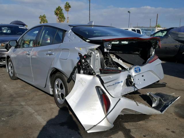 JTDKARFP0J3081760 - 2018 TOYOTA PRIUS PRIM 银色 照片 3