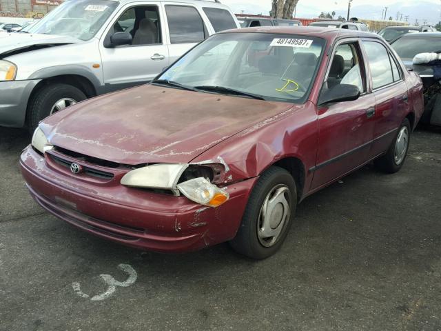 1NXBR12E6XZ215295 - 1999 TOYOTA COROLLA VE BURGUNDY photo 2