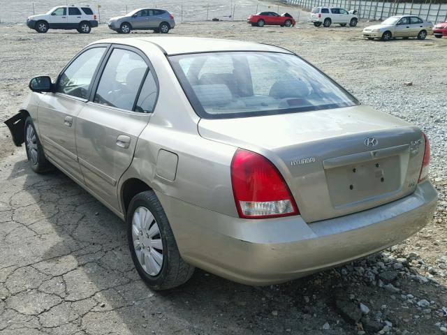 KMHDN45D81U070387 - 2001 HYUNDAI ELANTRA GL GOLD photo 3