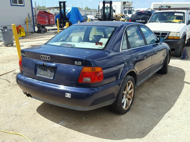 WAUEA88D2VA197292 - 1997 AUDI A4 2.8 QUA BLUE photo 4