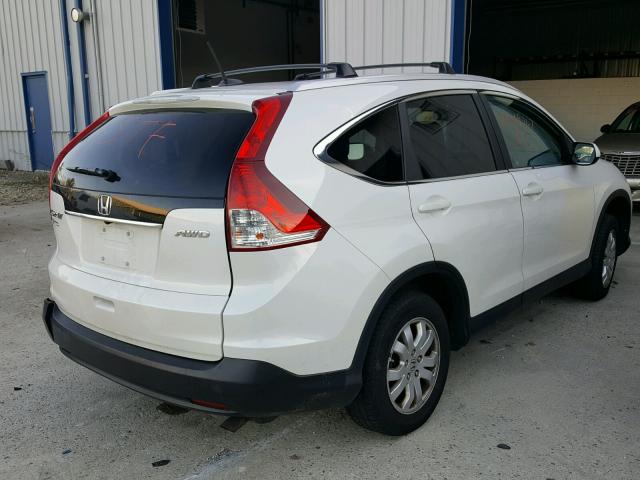 5J6RM4H7XCL056139 - 2012 HONDA CR-V EXL WHITE photo 4