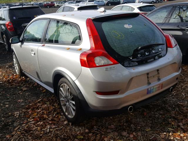 YV1672MK3C2269786 - 2012 VOLVO C30 T5 SILVER photo 3