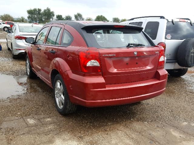 1B3HB48B58D756570 - 2008 DODGE CALIBER SX RED photo 3