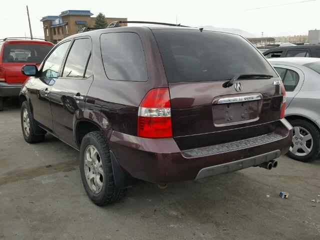 2HNYD186X1H500597 - 2001 ACURA MDX TOURIN MAROON photo 3