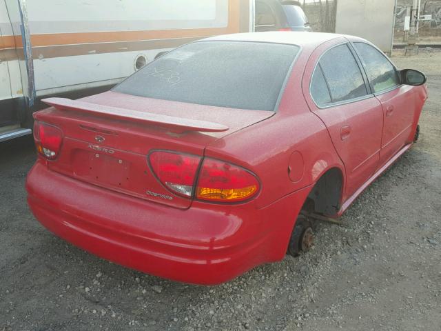 1G3NL52F33C276185 - 2003 OLDSMOBILE ALERO GL RED photo 4