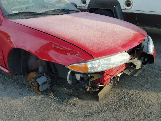 1G3NL52F33C276185 - 2003 OLDSMOBILE ALERO GL RED photo 9