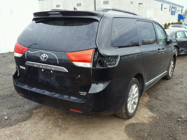 5TDDK3DC8CS030639 - 2012 TOYOTA SIENNA XLE BLACK photo 4