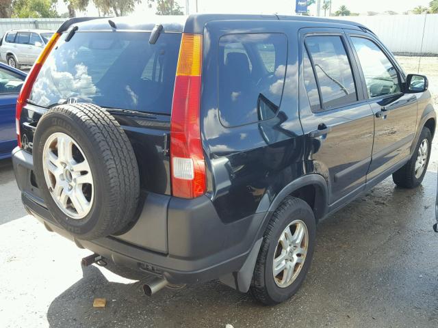 JHLRD78804C013319 - 2004 HONDA CR-V EX BLACK photo 4