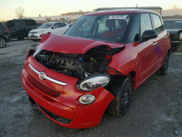 ZFBCFAAH6EZ001438 - 2014 FIAT 500L POP RED photo 2