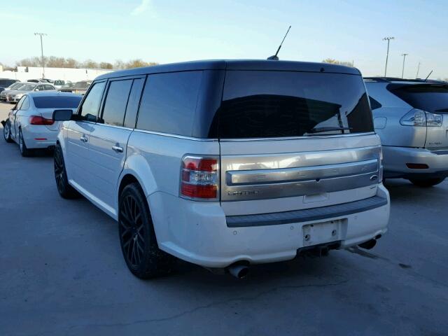 2FMHK6DT0DBD13859 - 2013 FORD FLEX LIMIT WHITE photo 3