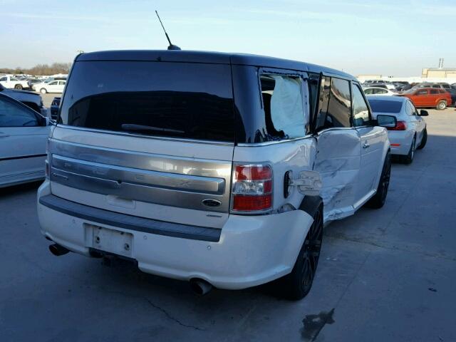 2FMHK6DT0DBD13859 - 2013 FORD FLEX LIMIT WHITE photo 4