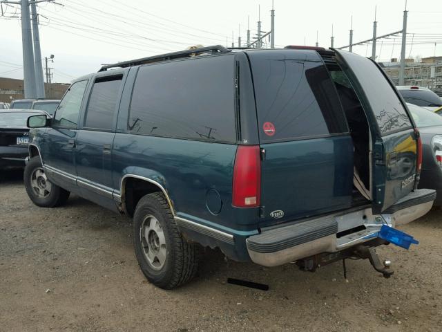 3GNFK16R8VG118257 - 1997 CHEVROLET SUBURBAN K GREEN photo 3