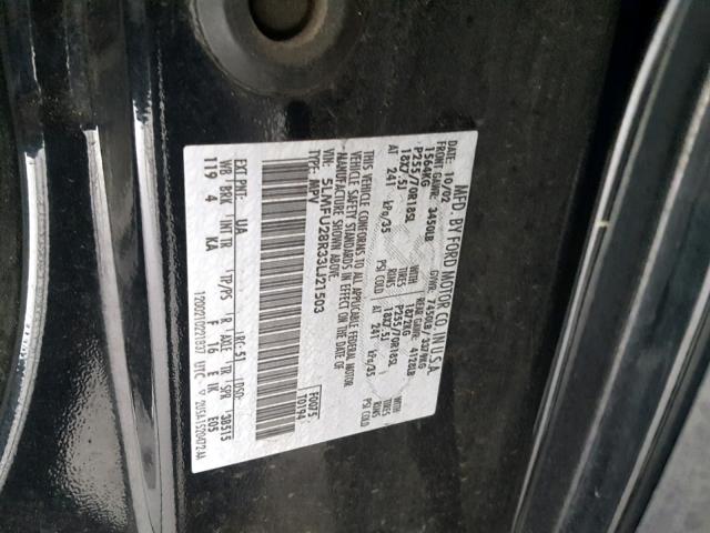 5LMFU28R33LJ21503 - 2003 LINCOLN NAVIGATOR Czarny zdjęcie 10