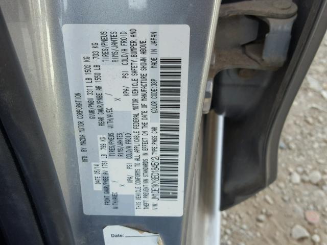 JM1DE1KY8E0184512 - 2014 MAZDA MAZDA2 SPO 银色 照片 10