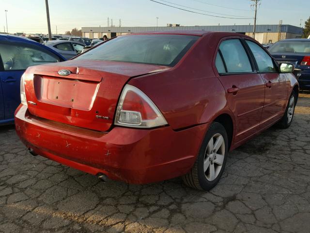 3FAFP07116R188627 - 2006 FORD FUSION SE RED photo 4