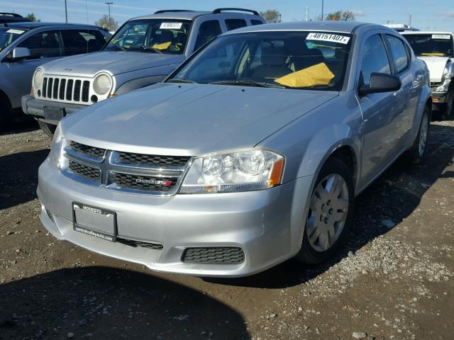 1C3CDZAB5CN247516 - 2012 DODGE AVENGER SE SILVER photo 2