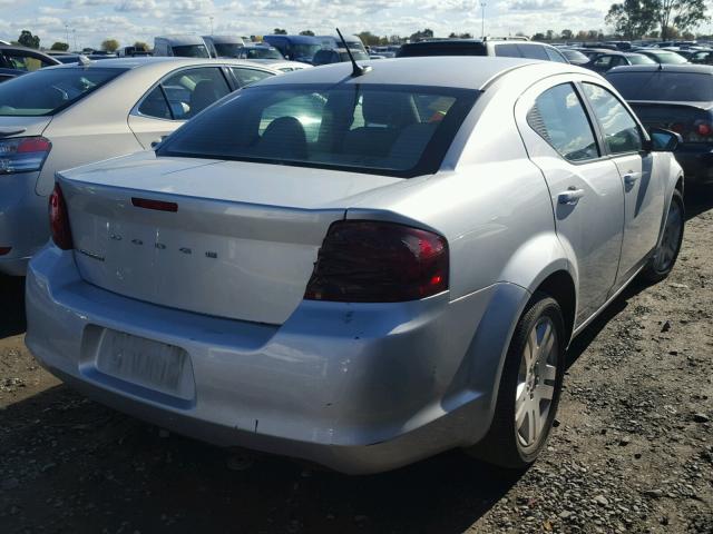 1C3CDZAB5CN247516 - 2012 DODGE AVENGER SE SILVER photo 4