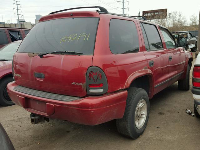 1B4HS28Z9XF706979 - 1999 DODGE DURANGO RED photo 4