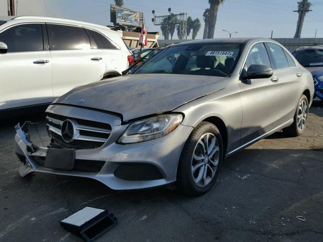 55SWF4JB3GU133393 - 2016 MERCEDES-BENZ C 300 GRAY photo 2