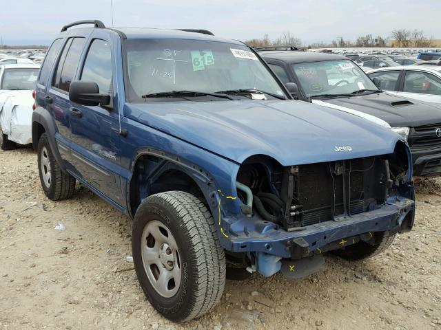 1J4GK48K34W252862 - 2004 JEEP LIBERTY SP BLUE photo 1