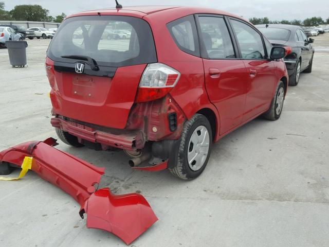 JHMGE8H3XDC035936 - 2013 HONDA FIT RED photo 4