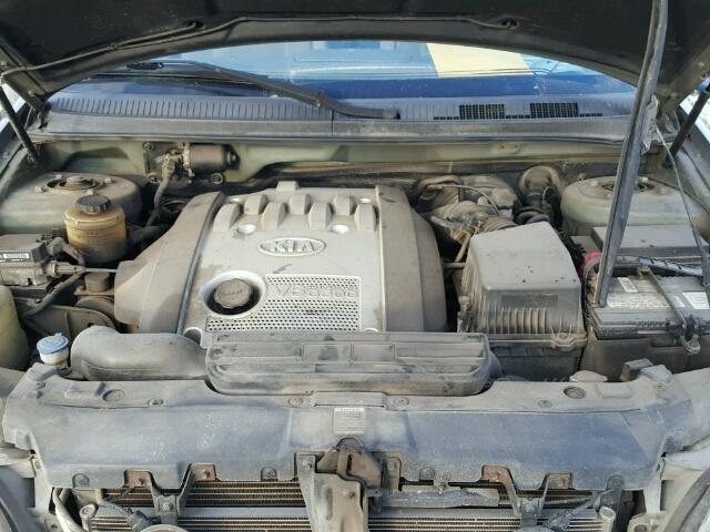 KNDUP131156762796 - 2005 KIA SEDONA EX GREEN photo 7