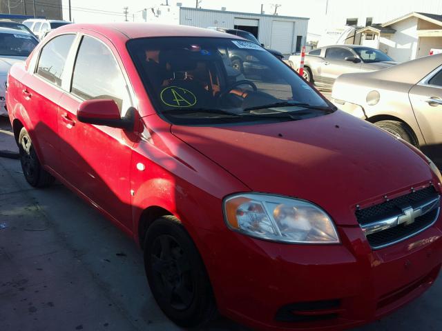 KL1TD56637B132864 - 2007 CHEVROLET AVEO BASE RED photo 1