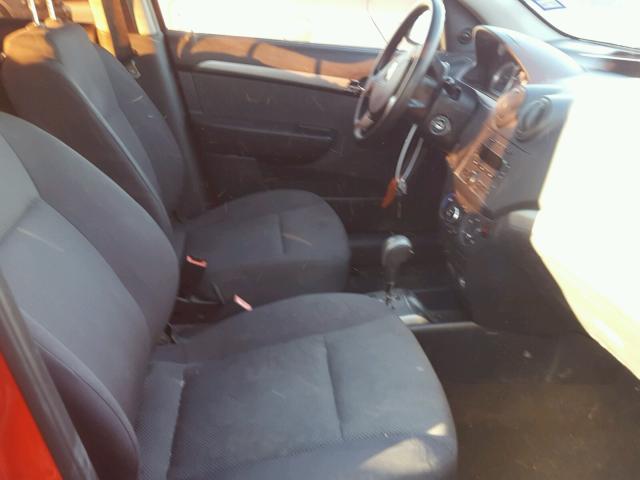 KL1TD56637B132864 - 2007 CHEVROLET AVEO BASE 红色 照片 5