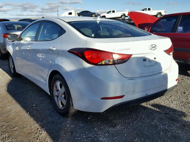 5NPDH4AE5FH642995 - 2015 HYUNDAI ELANTRA SE WHITE photo 3