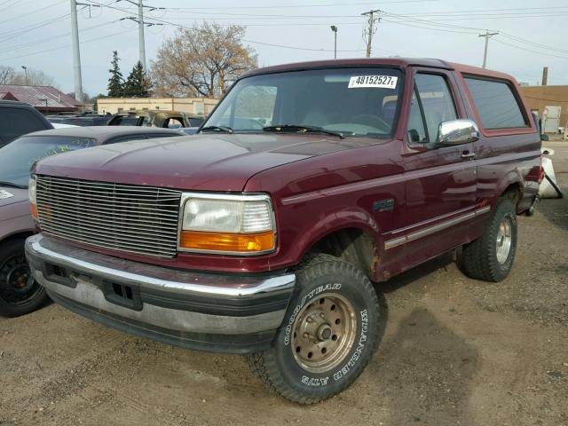 1FMEU15NXTLA24440 - 1996 FORD BRONCO U10 MAROON photo 2