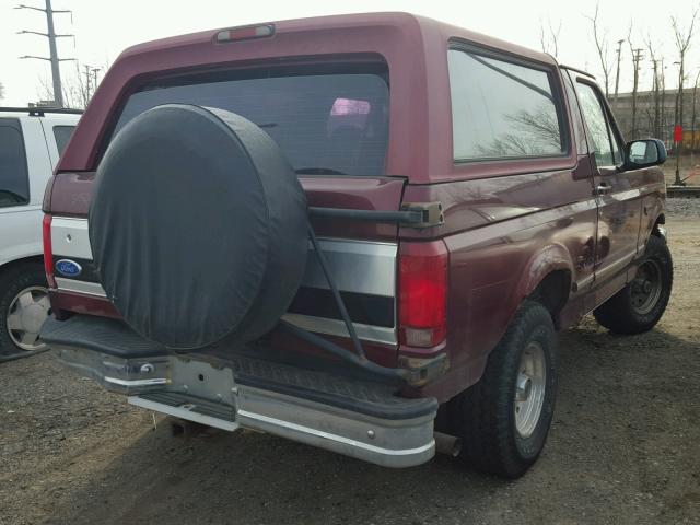 1FMEU15NXTLA24440 - 1996 FORD BRONCO U10 MAROON photo 4