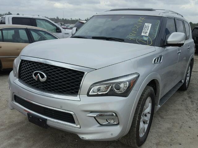 JN8AZ2NF7H9640186 - 2017 INFINITI QX80 BASE SILVER photo 2