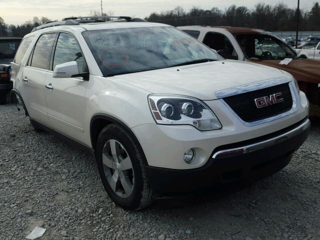 1GKKRRED0BJ386483 - 2011 GMC ACADIA SLT WHITE photo 1