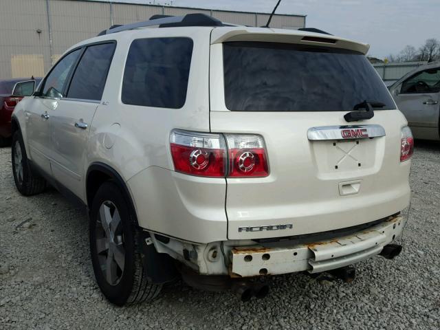 1GKKRRED0BJ386483 - 2011 GMC ACADIA SLT WHITE photo 3