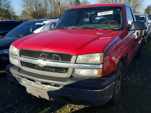 1GCEC14VX4Z100231 - 2004 CHEVROLET SILVERADO RED photo 2