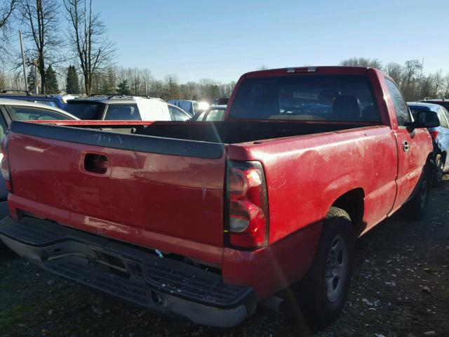 1GCEC14VX4Z100231 - 2004 CHEVROLET SILVERADO RED photo 4