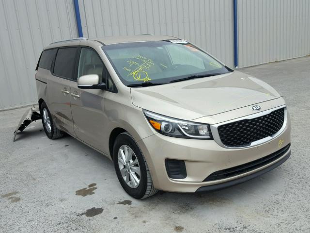 KNDMB5C13G6087834 - 2016 KIA SEDONA LX GOLD photo 1