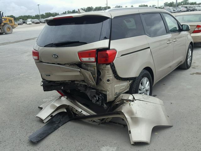 KNDMB5C13G6087834 - 2016 KIA SEDONA LX GOLD photo 4